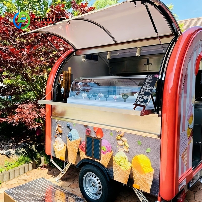 Hot Dog Vending Cart - 스테인리스 스틸 케이터링 카트, 노점 음식