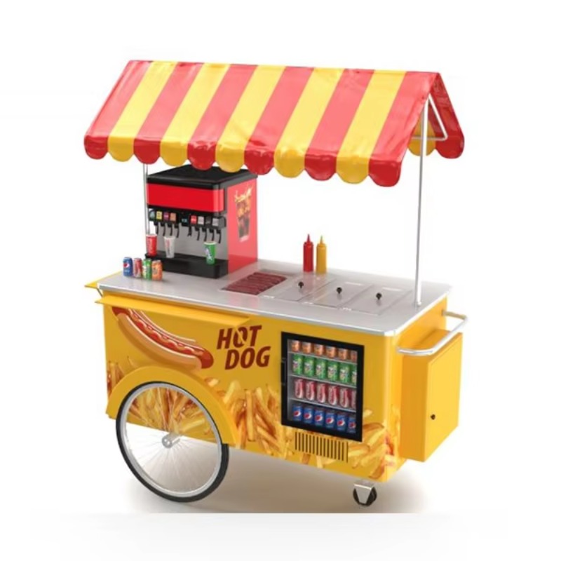 맞춤형 금속 4륜 캔디 & 핫도그 이동식 푸드 카트 ( - Hot Dog Vending Cart 리뷰 및 가격
